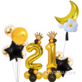 number globos foil letter balloons for birthday party